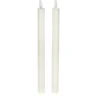 Anna Collection Led dinerkaarsen - 2x st - wit - 24 cm - 3D lont