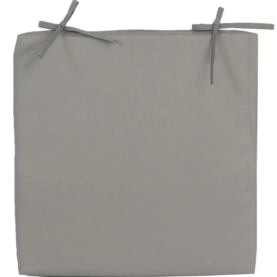Anna's Collection Bank-sier kussen - grijs - 40 x 40 cm