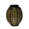 Anna's Collection Lantaarn - tuinverlichting - solar - zwart met goud