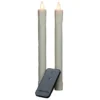 Anna's Collection LED Dinerkaarsen - 2x stuks - ivoor - 24 cm