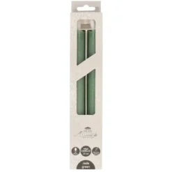 Anna's Collection LED dinerkaarsen - 2x - jade groen - 23 cm