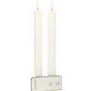 Anna's Collection Led dinerkaarsen - 2x st - wit - ribbel - 23 cm