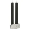 Anna's Collection Led dinerkaarsen - 2x st - zwart - ribbel - 23 cm