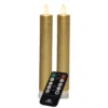 Anna's Collection LED dinerkaarsen - 2x - goud - 18 cm