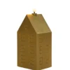 Anna's Collection LED kaars huisje - goud - H15 cm - met timer