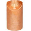Anna's Collection Led stompkaars - koper - H12,5 x D7,5 cm - wax