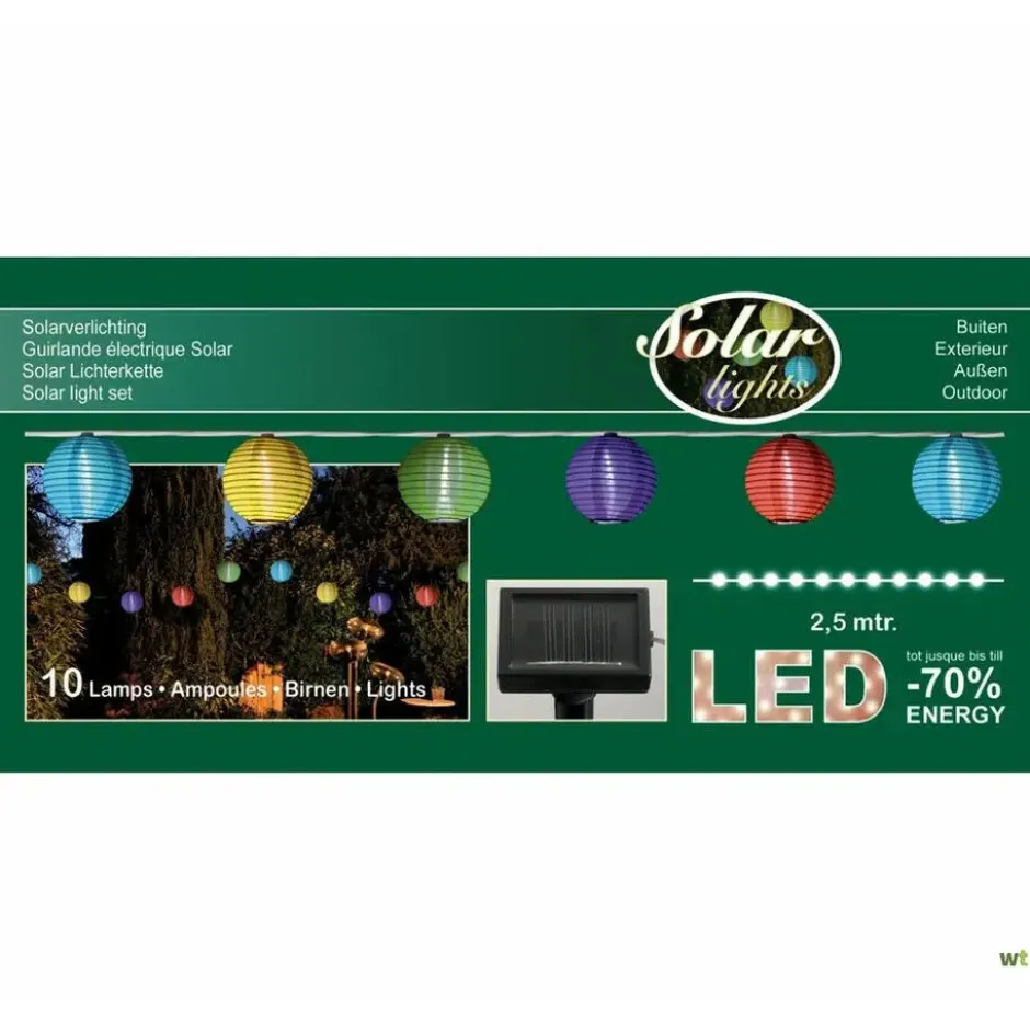 Anna's Collection Lichtsnoer - tuinverlichting - solar - 250 cm