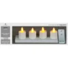 Anna's Collection Oplaadbare LED theelichtjes - 4x - wit - H6 cm
