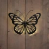 Anna's Collection Solar wandlamp - vlinder - 25 x 35 cm - metaal