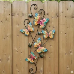 Anna's Collection Tuindecoratie vlinders - 3D - gekleurd -68 cm