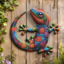 Anna's Collection Tuindecoratie Gecko hagedis - 30 cm - metaal