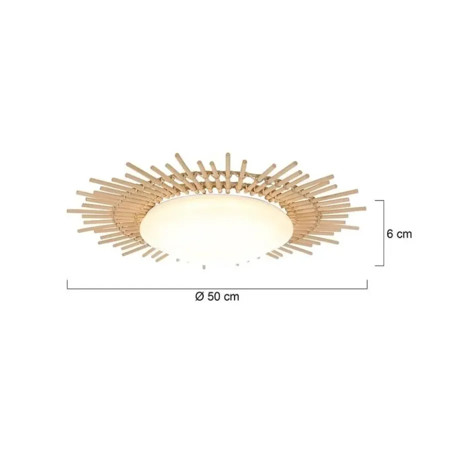 Anne Light & home Plafondlamp Aura - wit - 50x6 cm