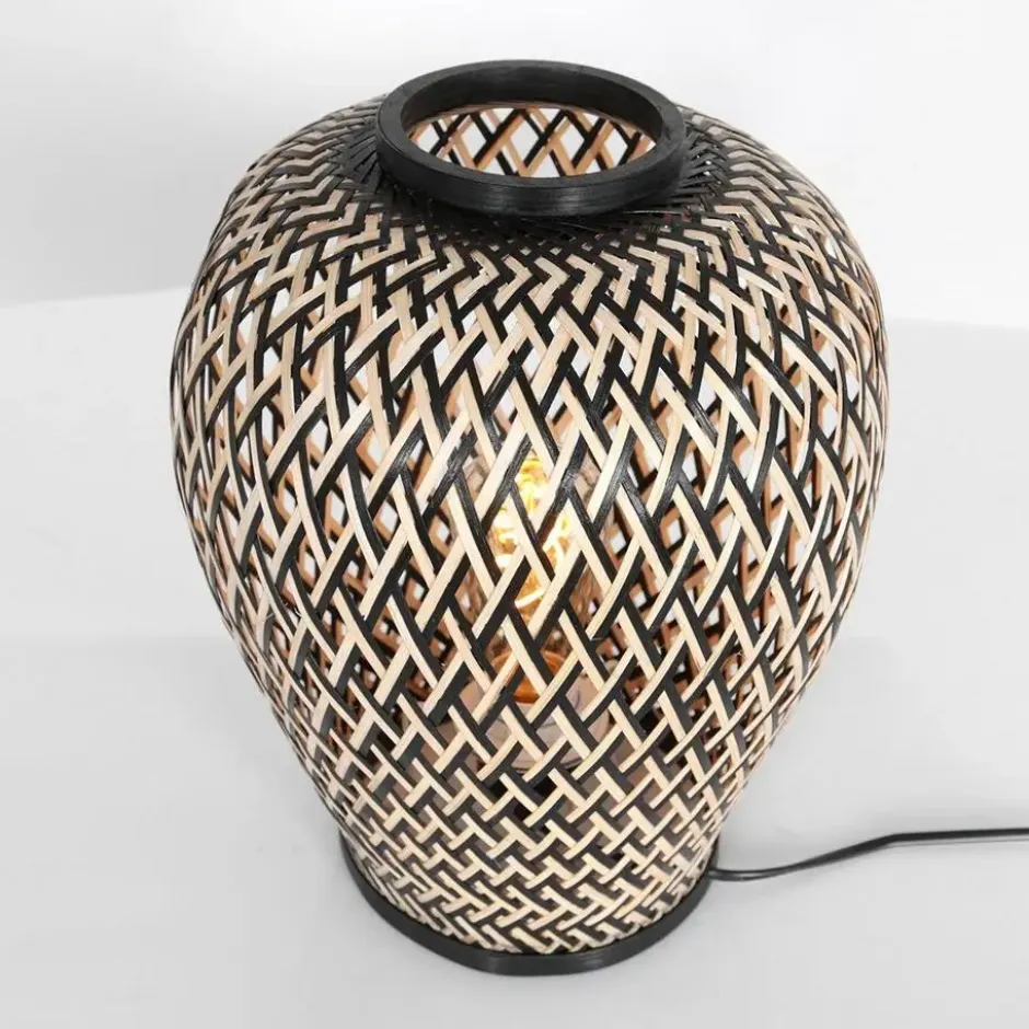 Anne Light & home Tafellamp Maze - beige zwart - 30x30 cm