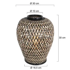 Anne Light & home Tafellamp Maze - beige zwart - 30x30 cm