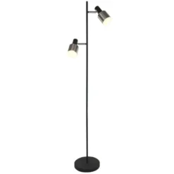 Anne Light & home Vloerlamp fjorgard - 2 lichts - zwart - 25x155 cm