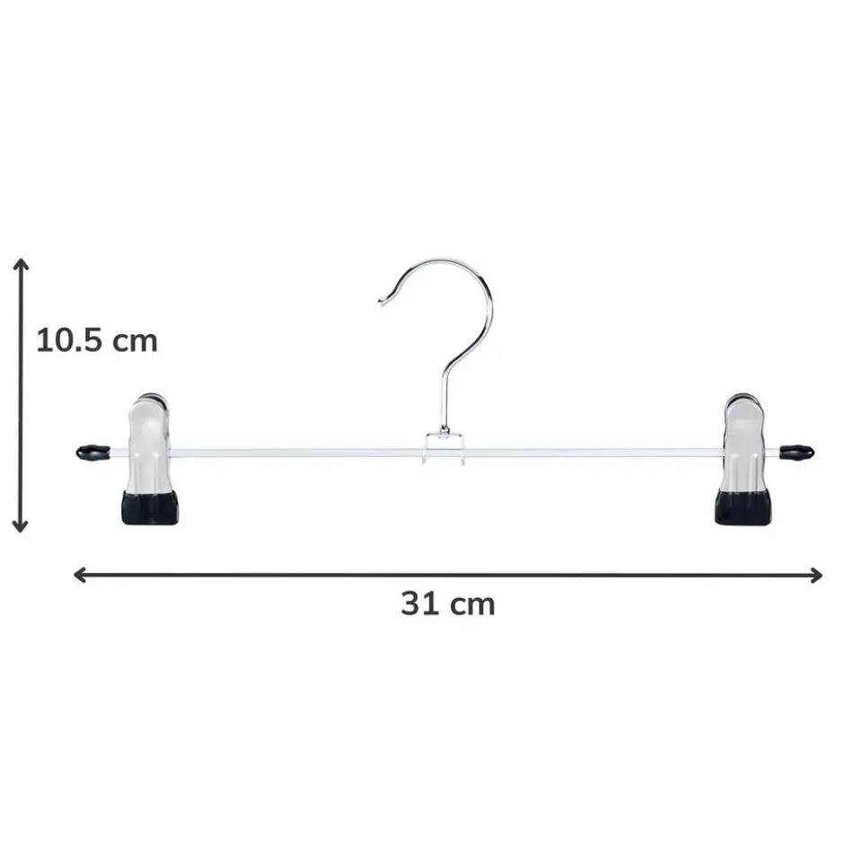 Antislip Broekhangers met Knijpers - 30 stuks Kleding Hangers met Klemmen- 31cm