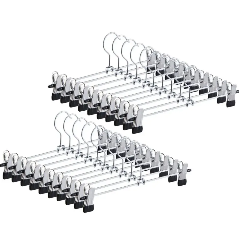 Antislip Broekhangers met Knijpers - 30 stuks Kleding Hangers met Klemmen- 31cm