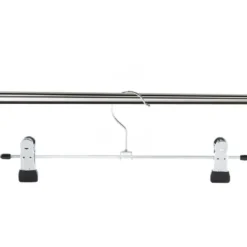 Antislip kledinghangers - 40 cm lang - 20 stuks - zilvergrijs