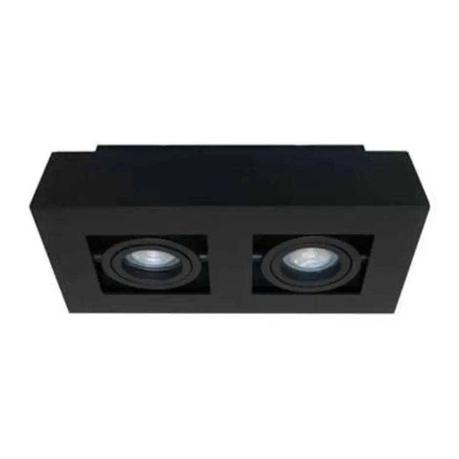 Artdelight Spot Bosco - 2 lichts - zwart - 25x8.6 cm