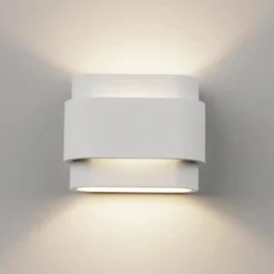Artdelight Wandlamp Metz - 2 lichts - wit - 9x16 cm
