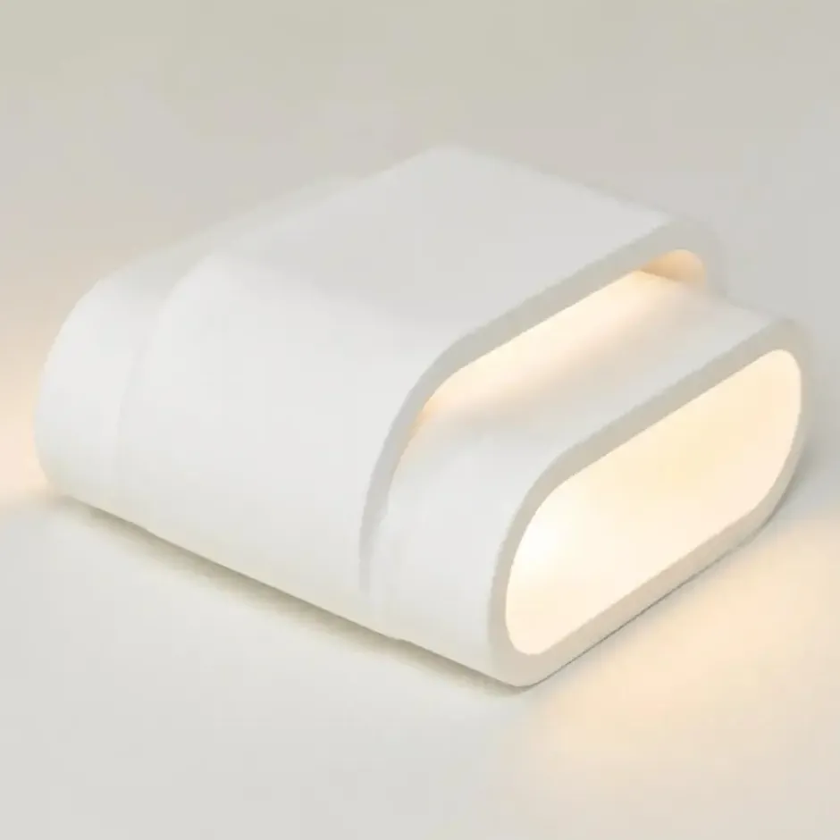 Artdelight Wandlamp Metz - 2 lichts - wit - 9x16 cm