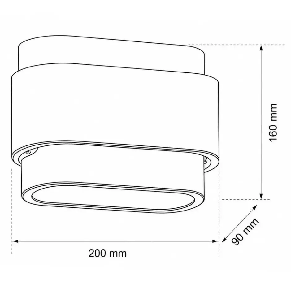 Artdelight Wandlamp Metz - 2 lichts - wit - 9x16 cm