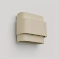Artdelight Wandlamp Metz - 2 lichts - beige - 9x16 cm