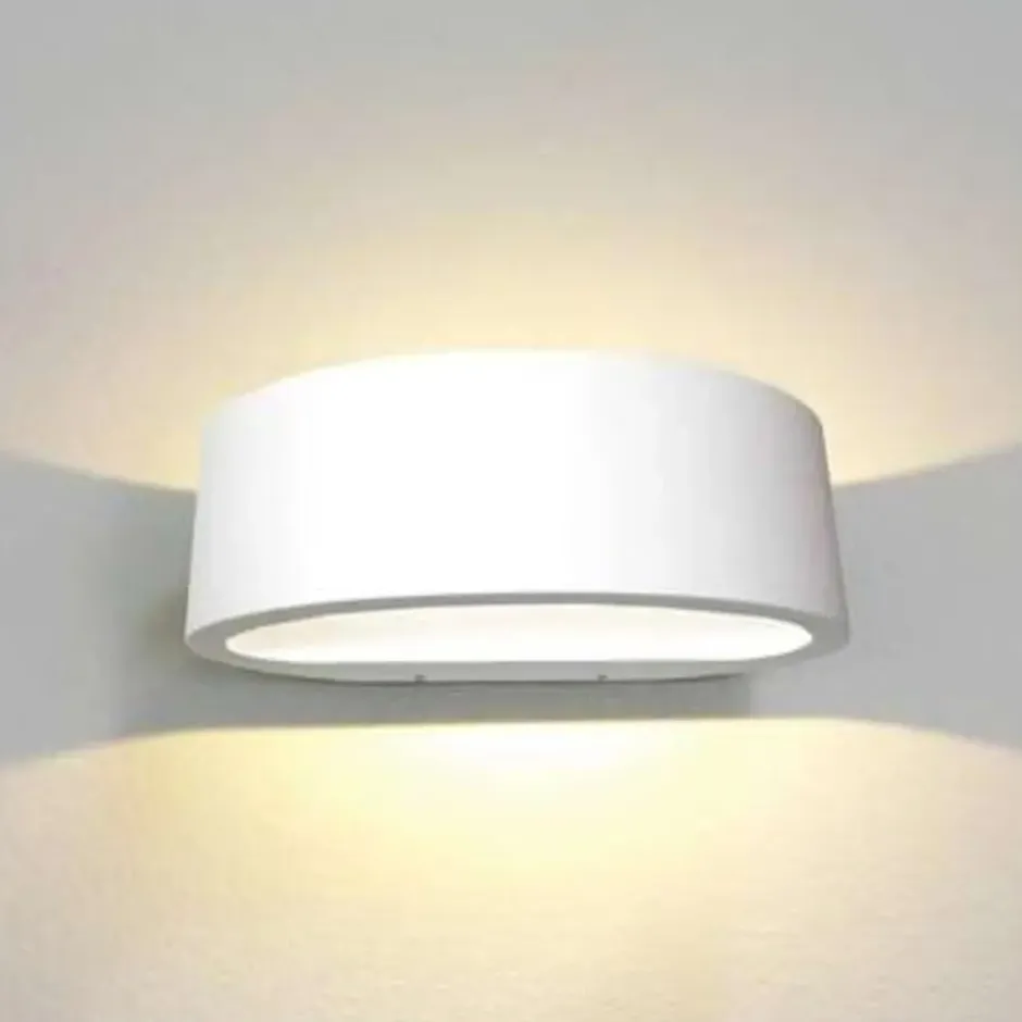 Artdelight Wandlamp Sharp - wit - 10x7 cm