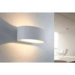 Artdelight Wandlamp Sharp - wit - 10x7 cm