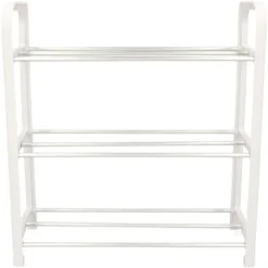 Arte r Schoenenrek - wit - metaal en kunststof - 3-laags - 40 cm