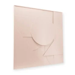 Art for the Home Abstract 3D ornament 80x80cm roze