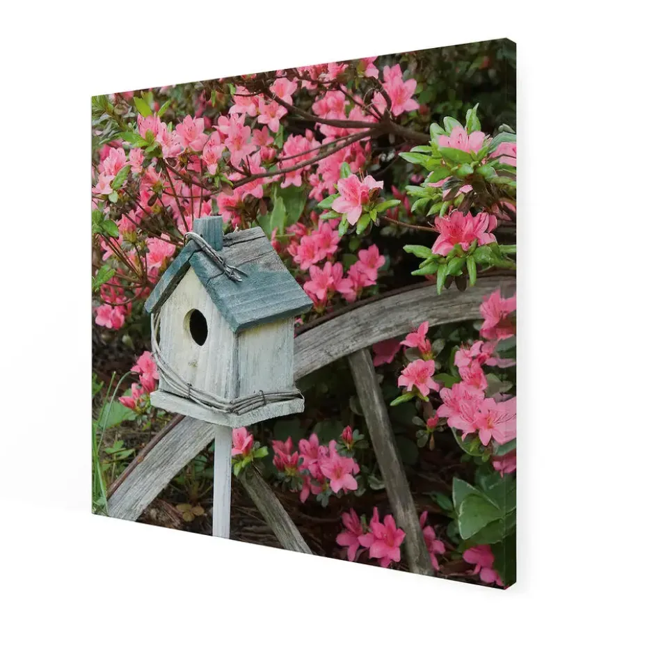 Art for the Home Buitencanvas Vogelhuisje 70x50cm