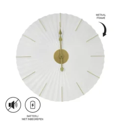 Art for the Home Klok Luxe wit en goud Hangende Klok Origami 60cm