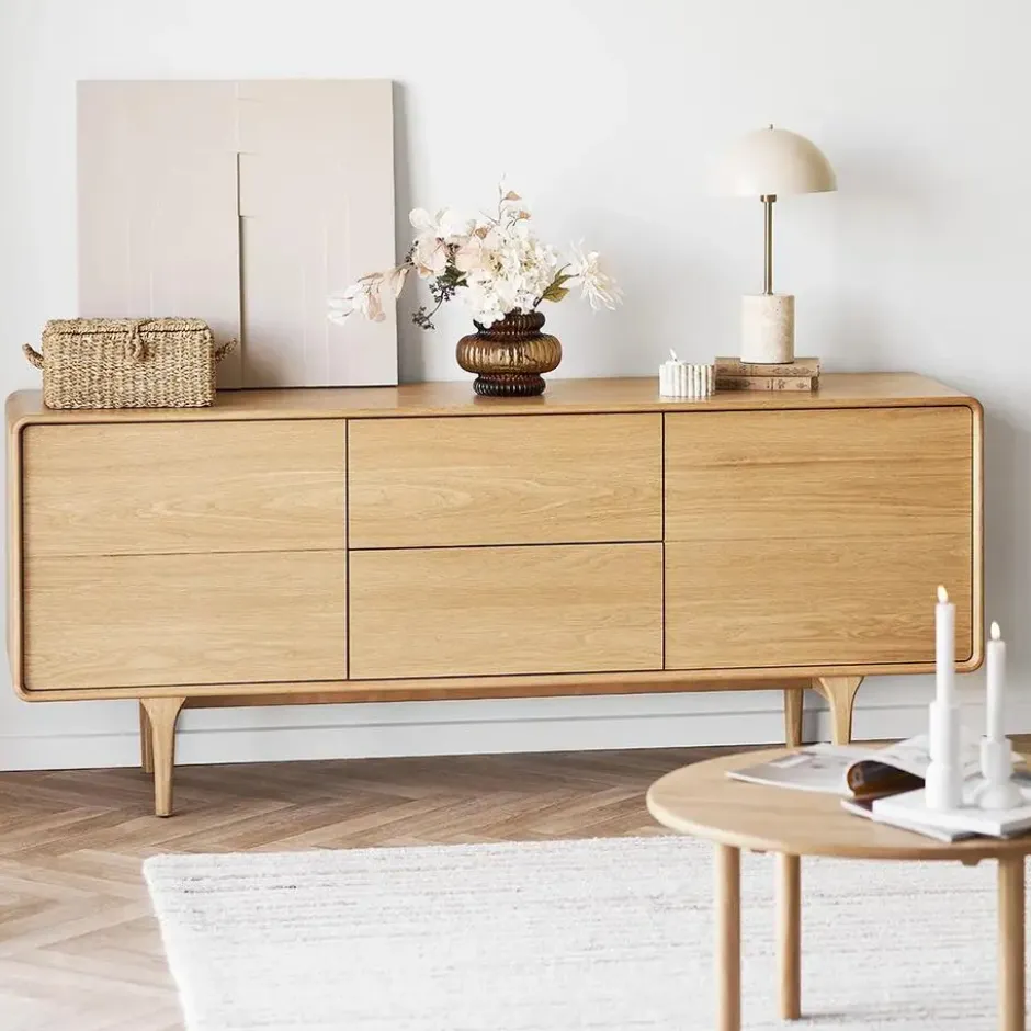 Artichok Mels Eikenhouten Sideboard Naturel - 180 x 75 cm