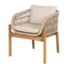 Artichok Teresa Houten Tuinstoel Beige - Met Zitkussens