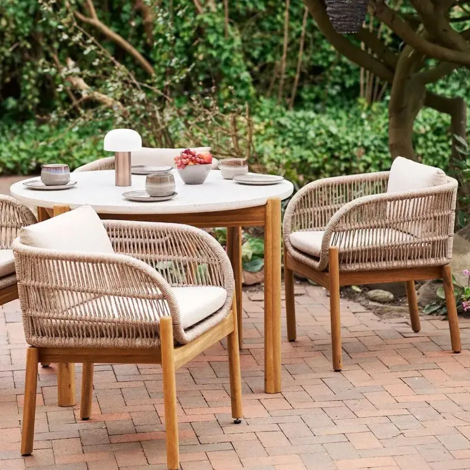 Artichok Teresa Houten Tuinstoel Beige - Met Zitkussens