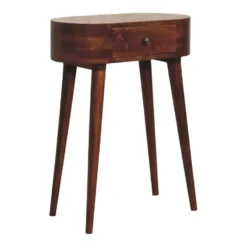 Artisan Furniture Massief Houten Mini Albion Console, 1 Lade, Donkerbruin
