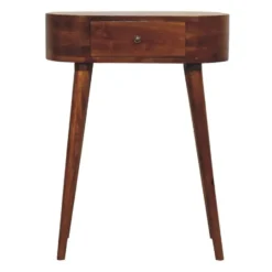 Artisan Furniture Massief Houten Mini Albion Console, 1 Lade, Donkerbruin