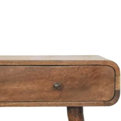 Artisan Furniture Massief hout Klassiek grijs ronde consoletafel
