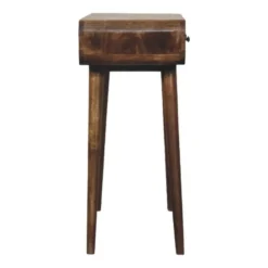 Artisan Furniture Massief hout Klassiek grijs ronde consoletafel