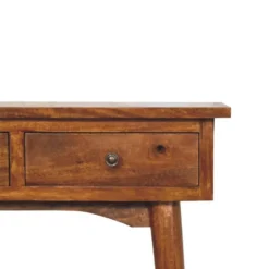 Artisan Furniture Massief Houten Halconsole, 2 Laden, Donkerbruin