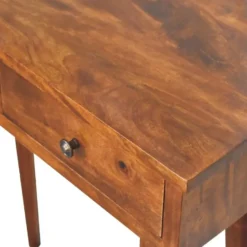 Artisan Furniture Massief Houten Halconsole, 2 Laden, Donkerbruin