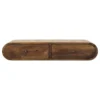 Artisan Furniture Massief hout Ronde wandgemonteerde console met 2 lades