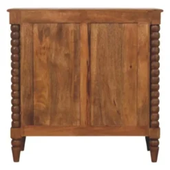 Artisan Furniture Massief Hout Spindel Kast, 3 Lades, Beige