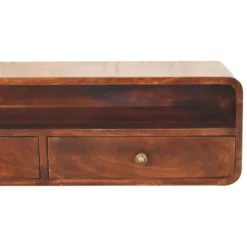 Artisan Furniture Massief Mangohouten zwevende open console California Walnut