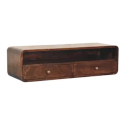 Artisan Furniture Massief Mangohouten zwevende open console California Walnut