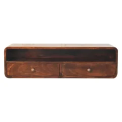 Artisan Furniture Massief Mangohouten zwevende open console California Walnut