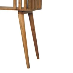 Artisan Furniture Massief Mangohouten console met latten, eikenlook