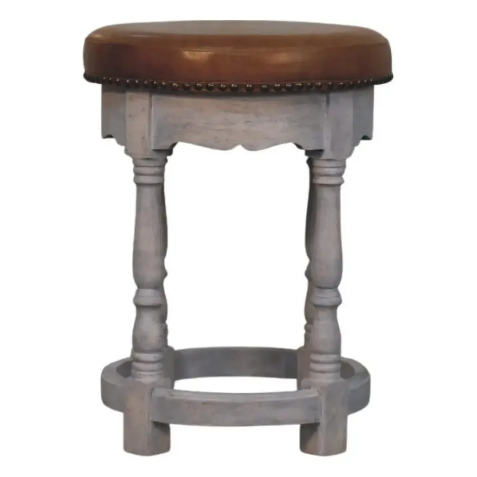 Artisan Furniture Massief Mangohouten Rustic Charm kruk