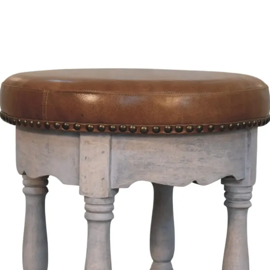 Artisan Furniture Massief Mangohouten Rustic Charm kruk